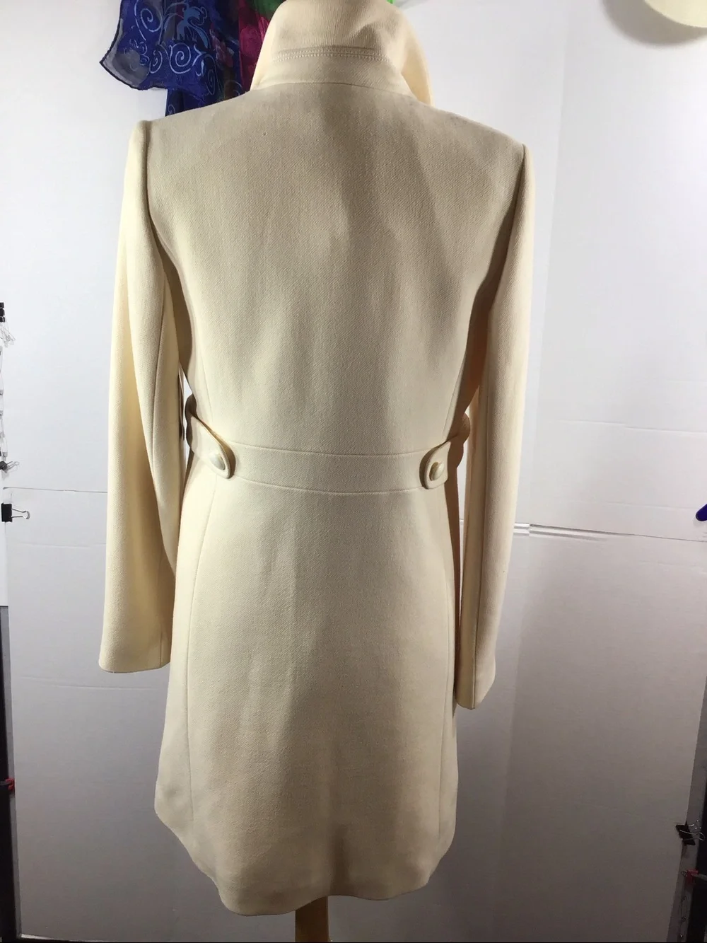 J. Crew Cream Winter White wool button front thinsulate a-line coat 10 NWT - Picture 6 of 12